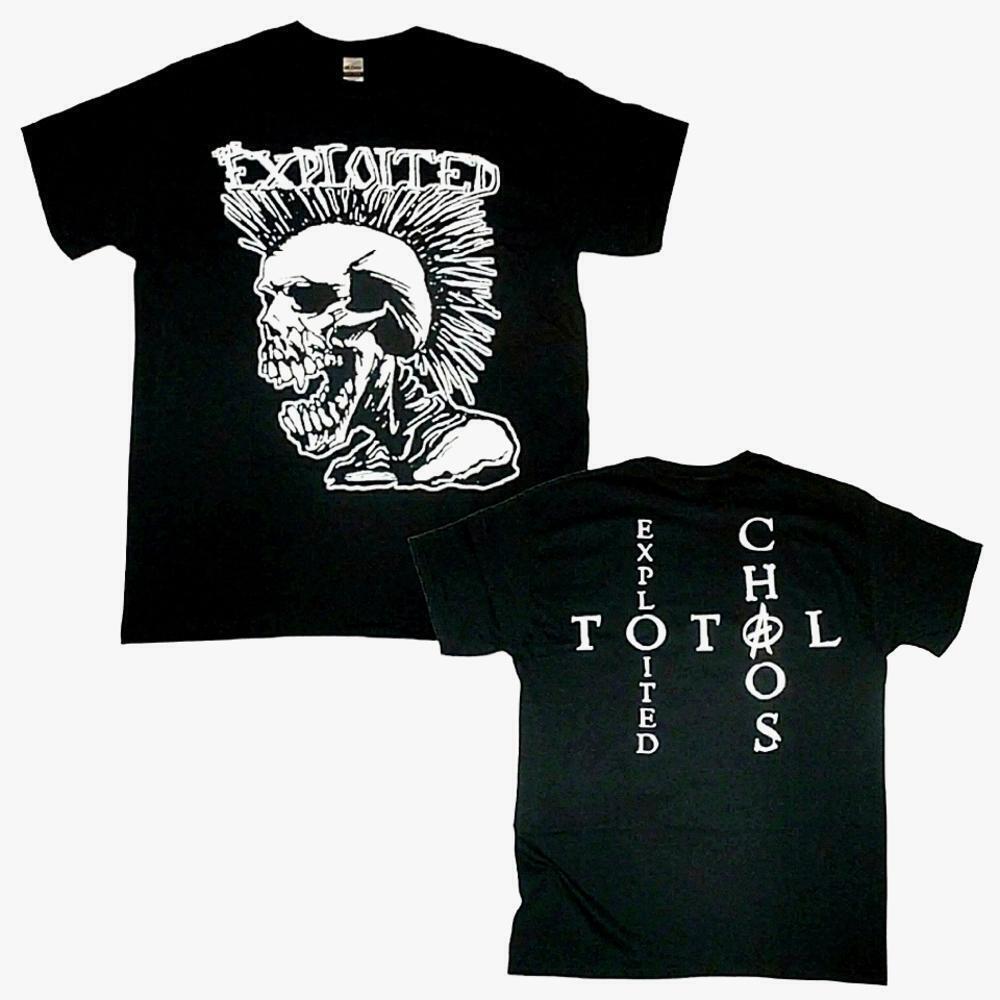 The Exploited Total Chaos Punk Skull Shirt-2 Sided